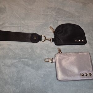 Black and Silver Card Or Coin Bag Set